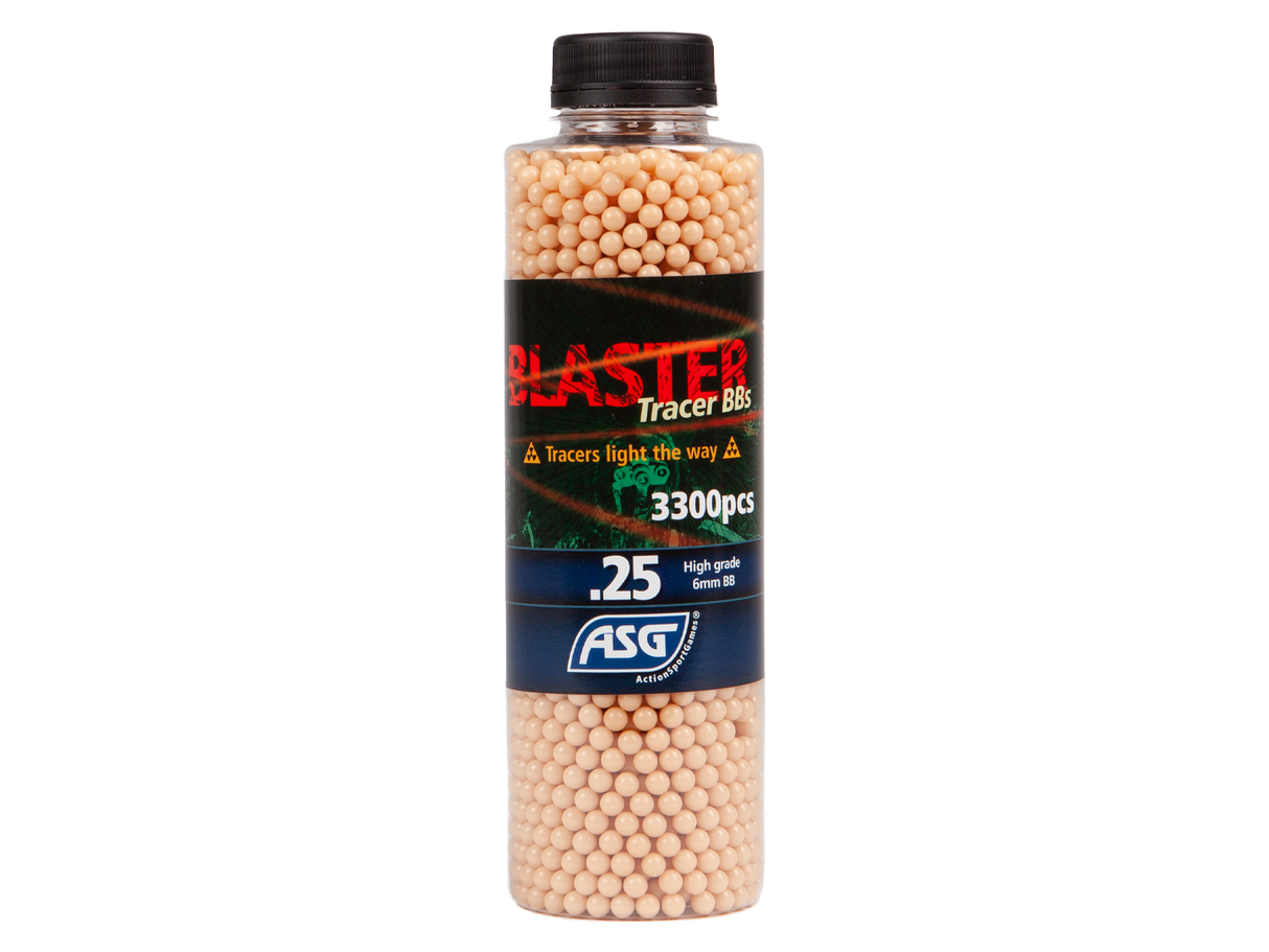Blaster Tracer, 0,25g, airsoft BB, 3300 stk. flaske - rød