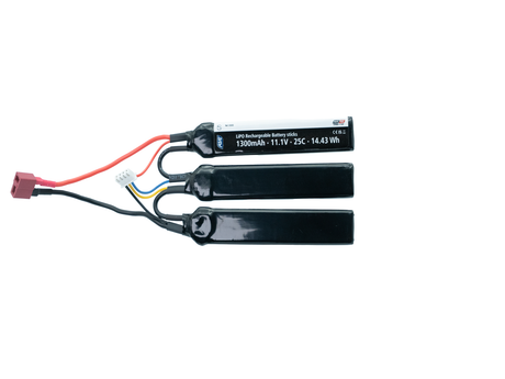 11.1v Li-Po Battery 1300 mAh, 25C, 3 stick, T-Plug