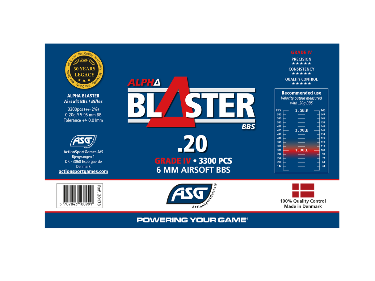 ASG Alpha Blaster BBs 0,20 g - 3.300 stk.