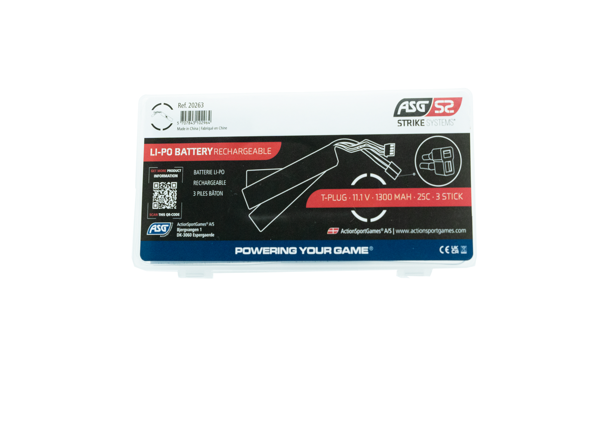11.1v Li-Po Battery 1300 mAh, 25C, 3 stick, T-Plug
