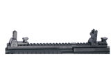 Detachable front and rear flip-up sight