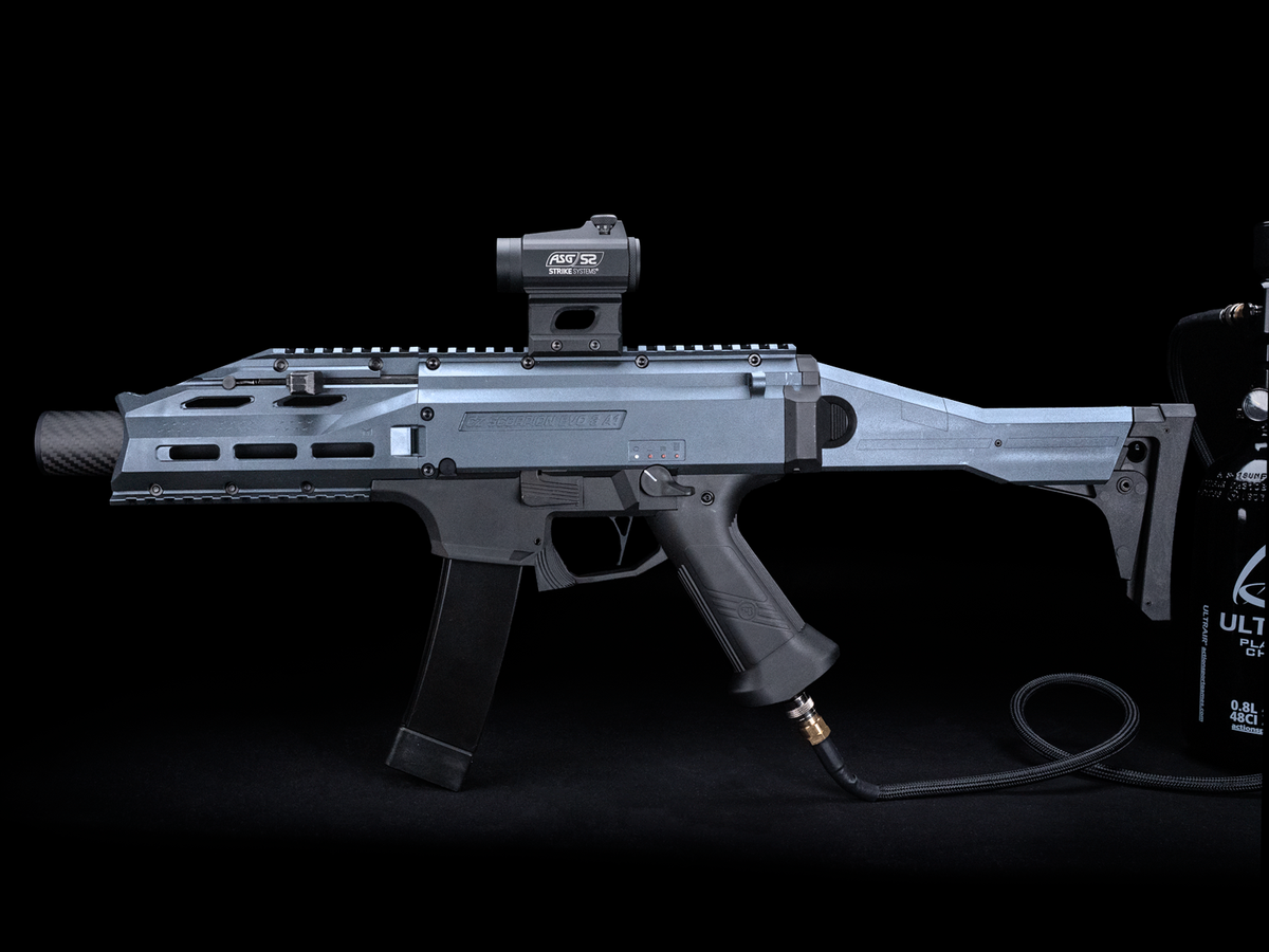 CZ Scorpion EVO 3 A1 S-BET, HPA, CNC, Black-Battleship Grey