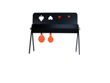 Target knockdown card game, 4 reactive targets with hit indicators