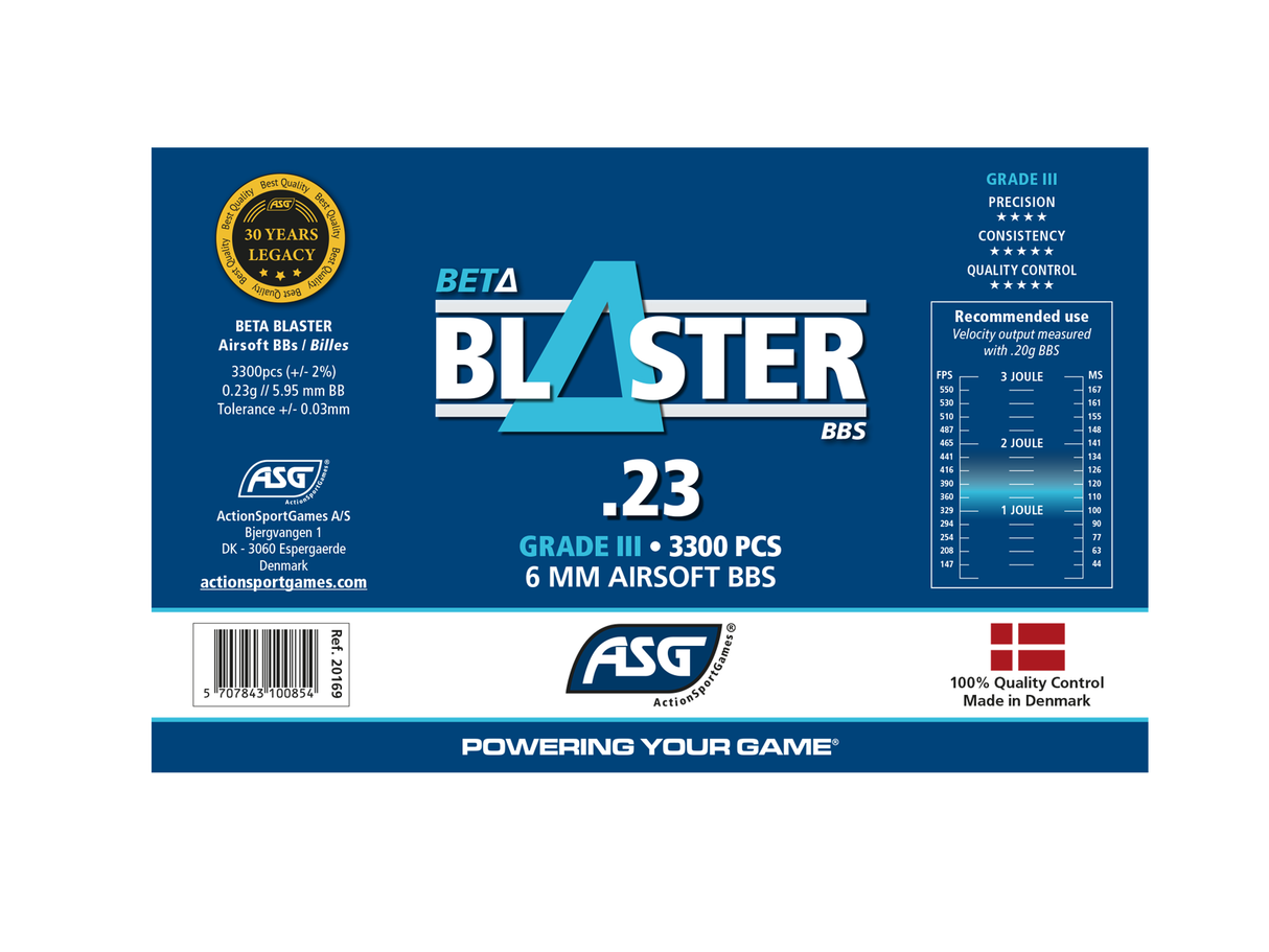 ASG Beta Blaster BBs 0,23 g - 3.300 stk.