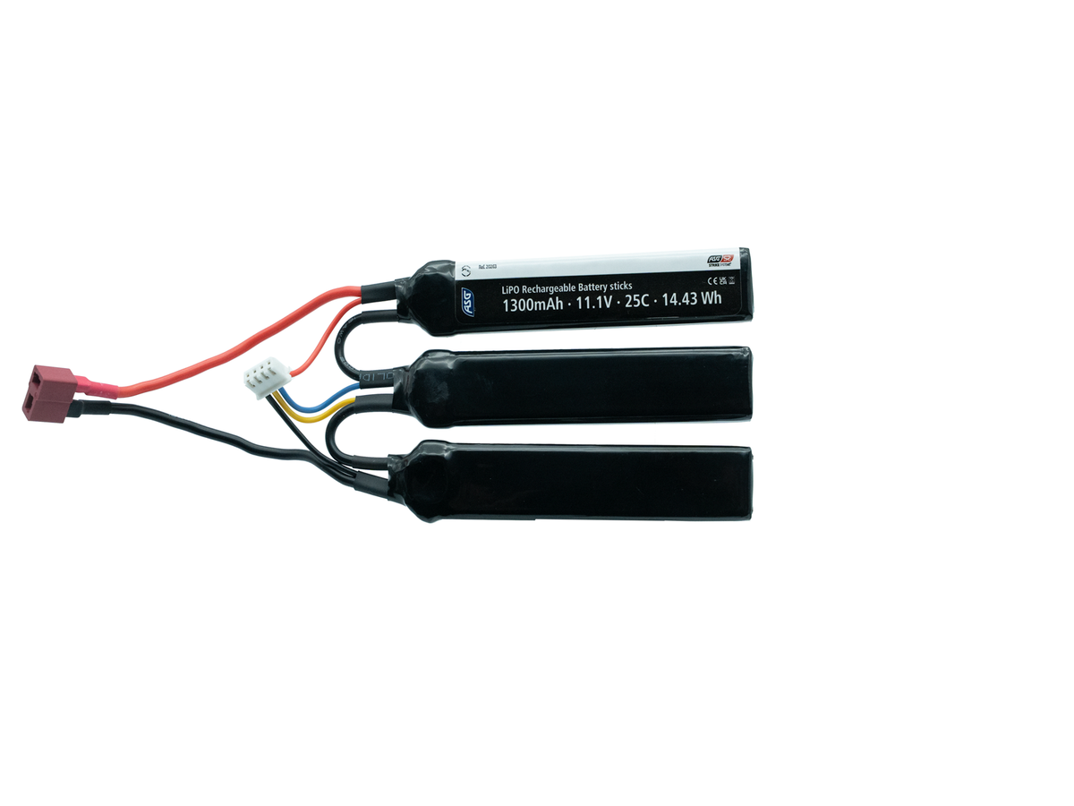 11.1v Li-Po Battery 1300 mAh, 25C, 3 stick, T-Plug