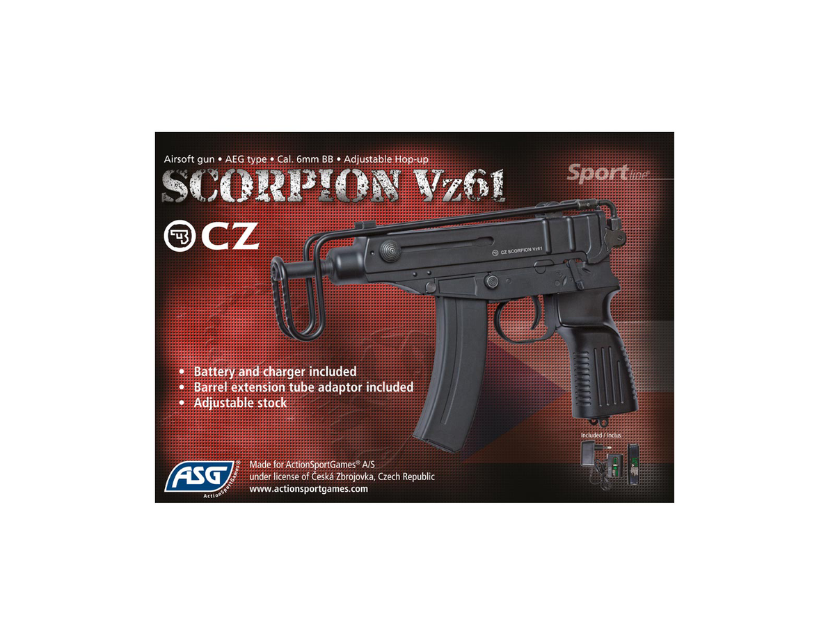 CZ Scorpion Vz61, AEG, Sort