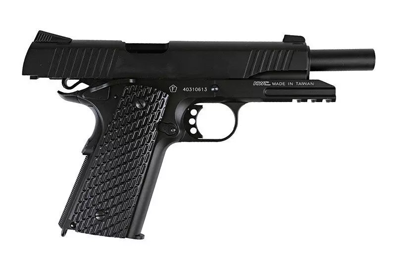 KWC M1911 Tactical CO2 Blowback Pistol - Sort, Full Metal