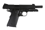 KWC M1911 Tactical CO2 Blowback Pistol - Sort, Full Metal