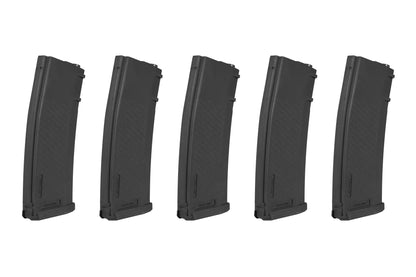 5 Stks 125 Skuds S-Mag Mid-Cap Magasiner - Sort