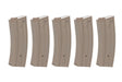 Set of 5 low-cap 70-ball metal magazines Specna Arms Flat Dark Earth