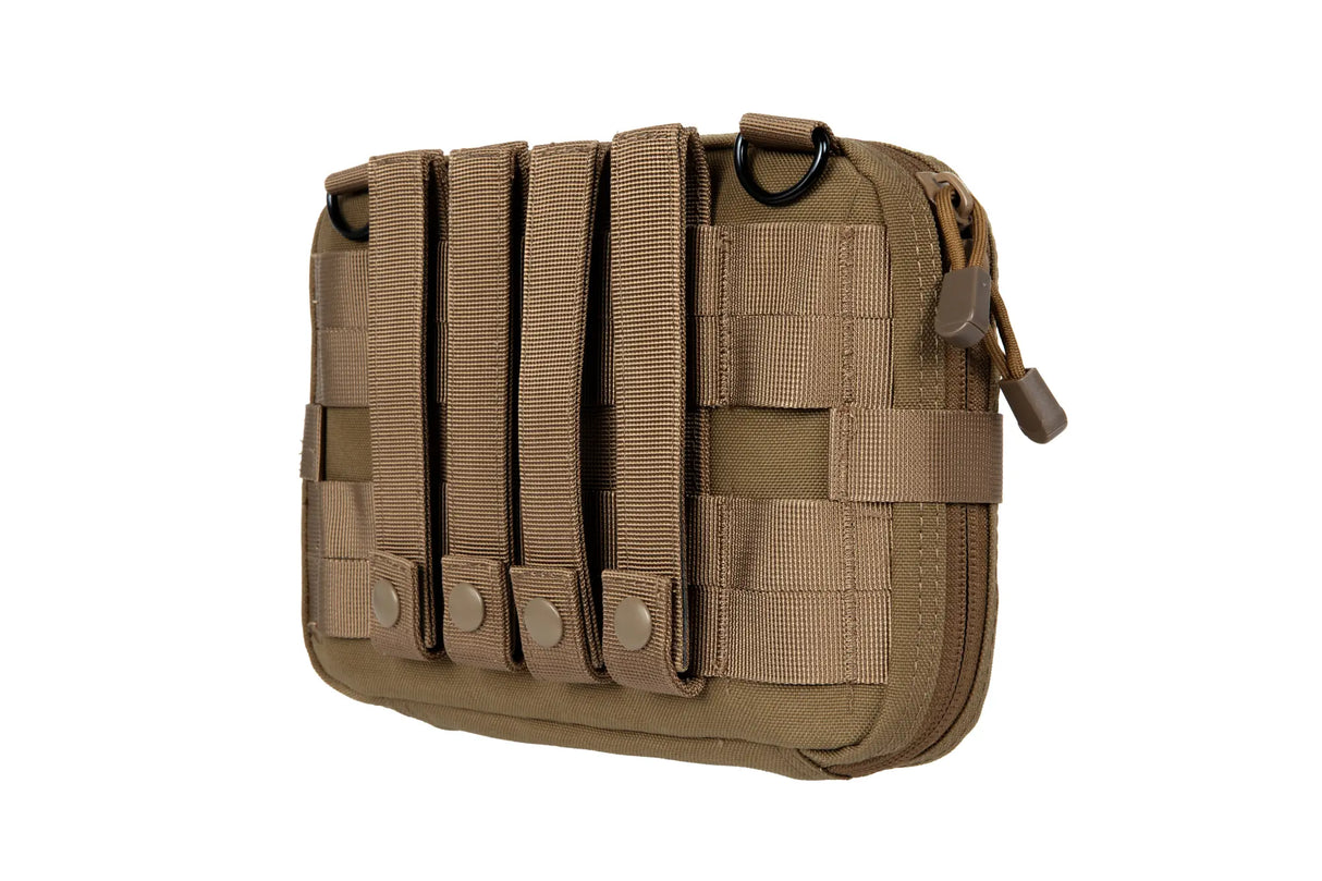 Large Administration Pouch with a Map Holder - Tan