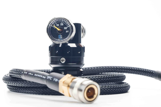 MECHLABS - HPA NEXXUS REGULATOR FLOMAX MED 39" FLEKSIBEL LUFTSLANGE - SORT