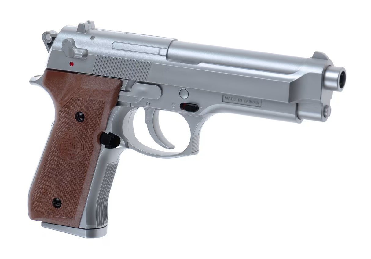 KWC M9 Silver Fjeder Pistol - 6 mm
