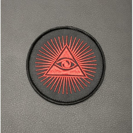 Patch - Iluminati 10Cent - 3.93" Rød
