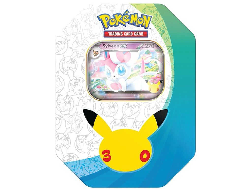 Pokémon 30th Celebration ex Tin  Sylveon/Greninja ass. Forudbestilling