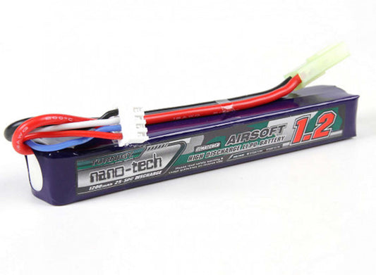 Airsoft Batteri 7.4V 1200mAh stang