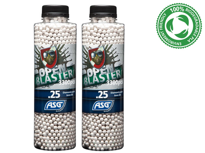 Open Blaster, 0.25g, airsoft bio BB, 3300 stk. flaske