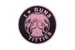 GUNS TITTIES PVC PATCH - ROSA