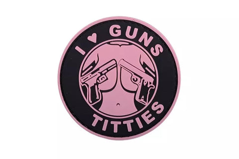 GUNS TITTIES PVC PATCH - ROSA