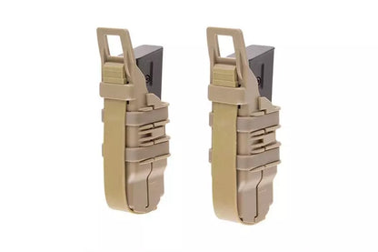Double Open Pistol Magazine Pouch - Tan