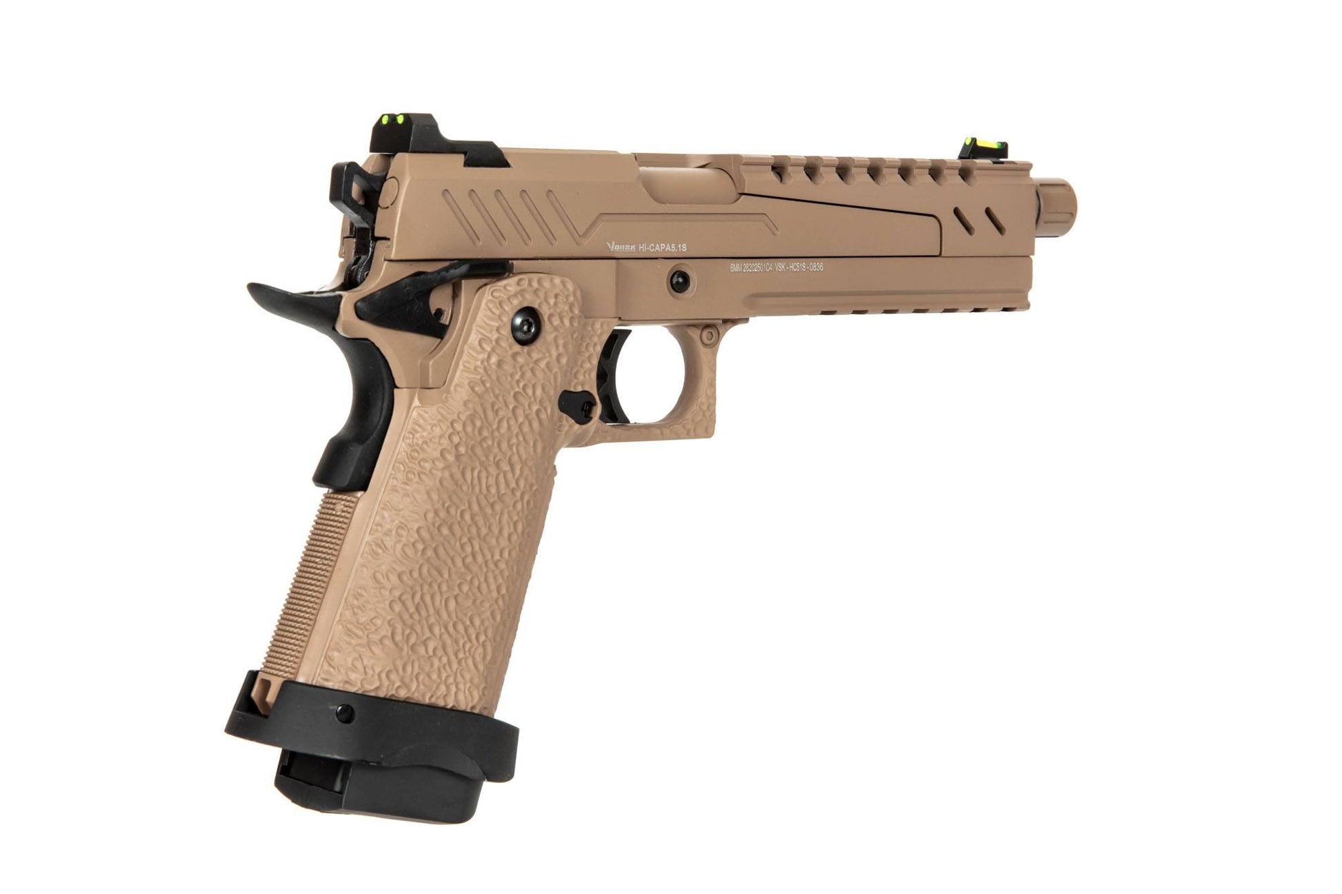 Gaspistol sælges til Danmarks bedste priser - Salg af Airsoft, HArdball og softguns til hele Danmark Vorsk Hi-Capa 5.1 Split Side med gas blowback - Airsoftgeek