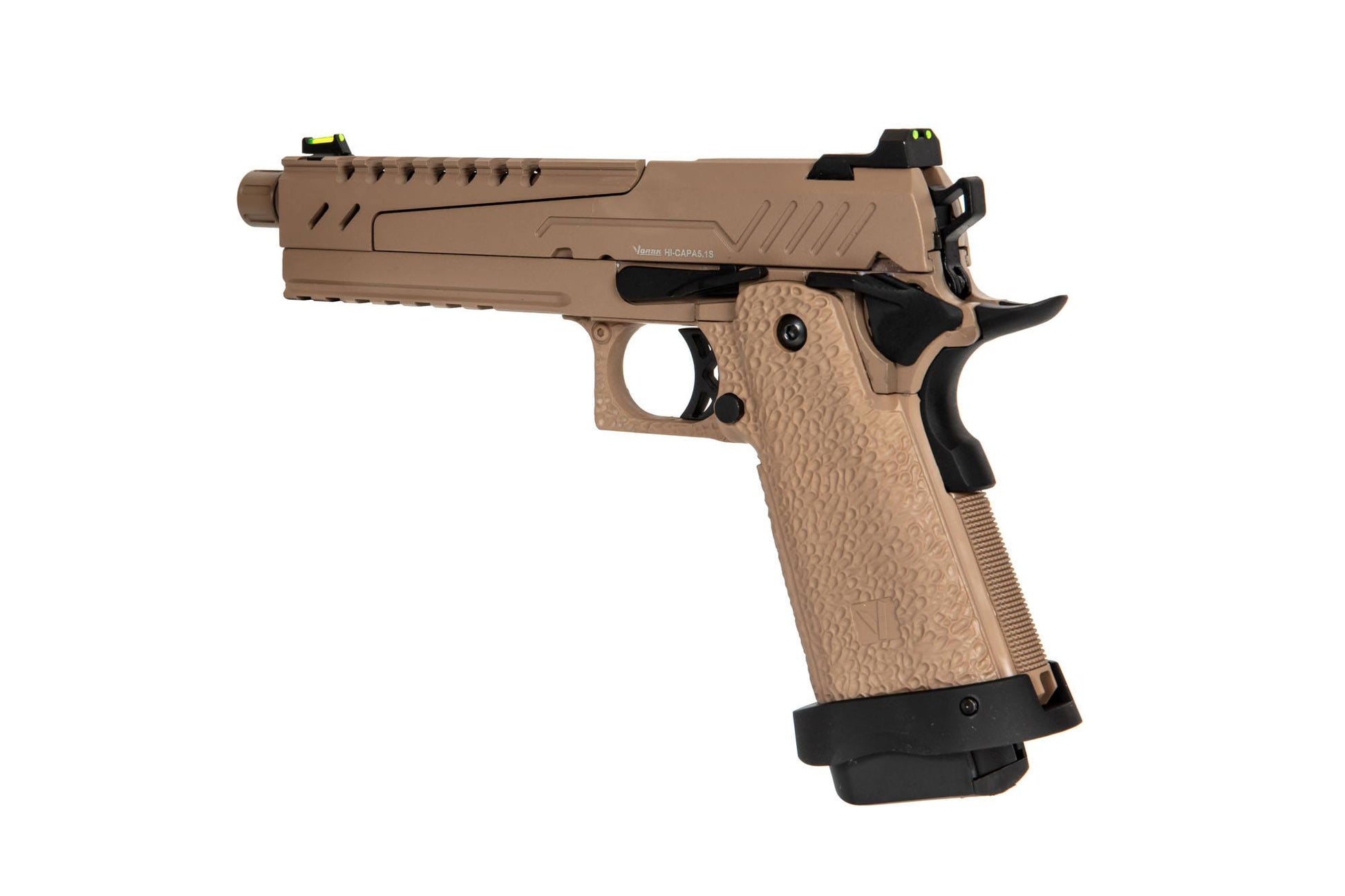 Gaspistol sælges til Danmarks bedste priser - Salg af Airsoft, HArdball og softguns til hele Danmark Vorsk Hi-Capa 5.1 Split Side med gas blowback - Airsoftgeek