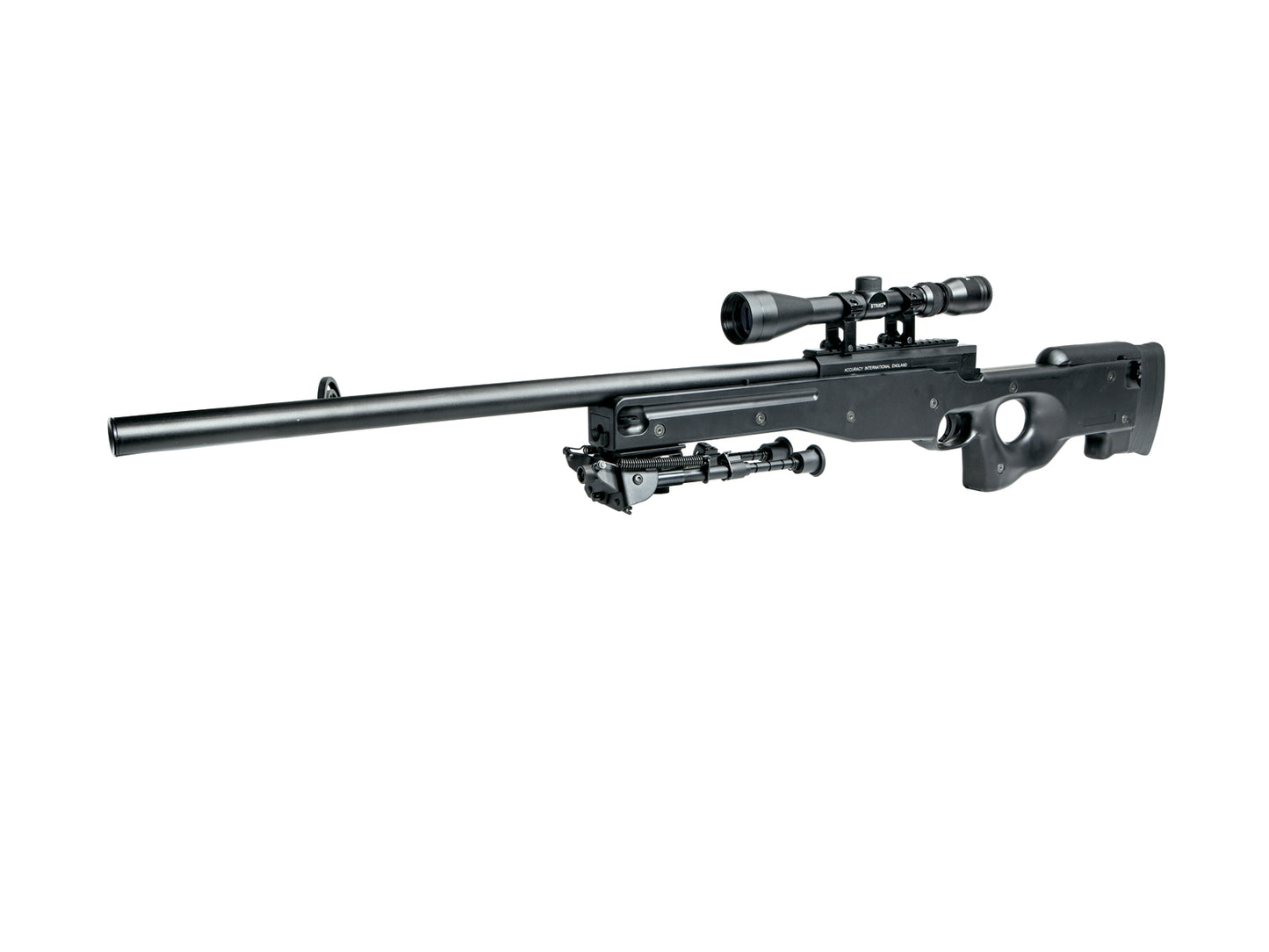 Airsoftriffel, SL, fjeder, AW 308 sniper, sort