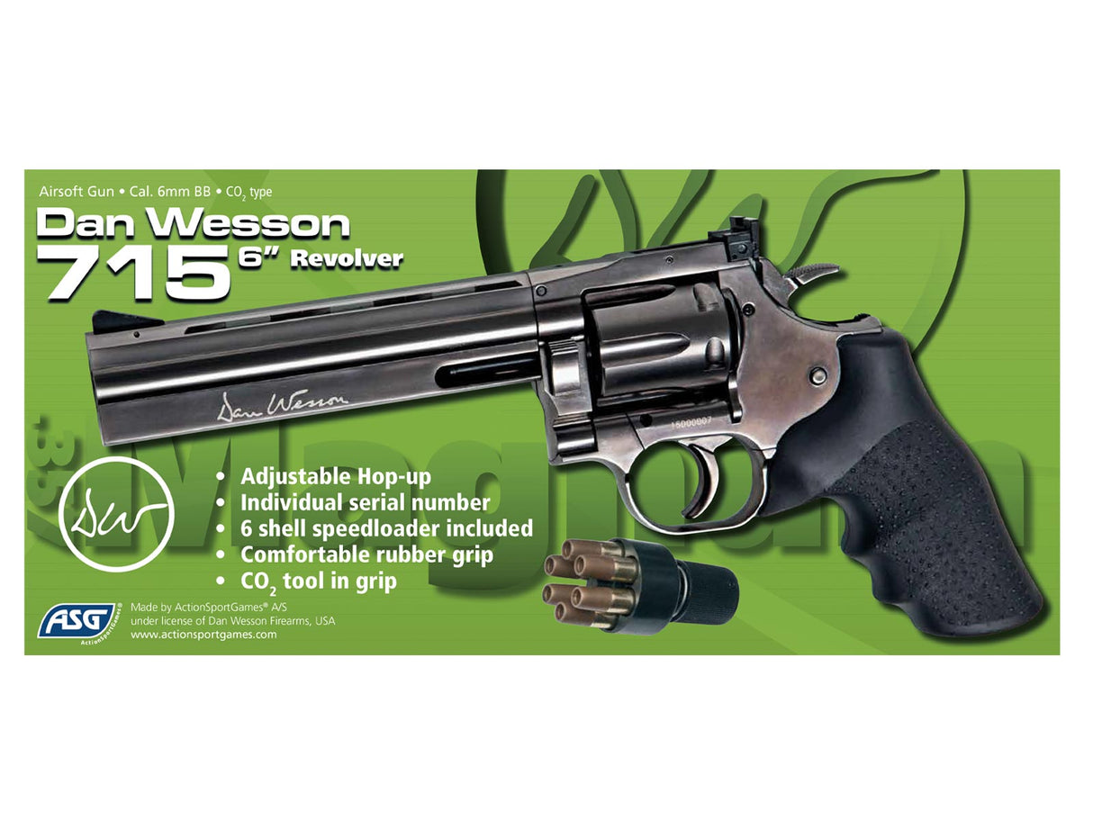 Dan Wesson 715 - 6" revolver, stålgrå