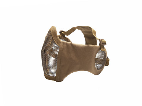 METAL MESH W/ CHEEK PADS &amp; EAR PROTECTION - TAN