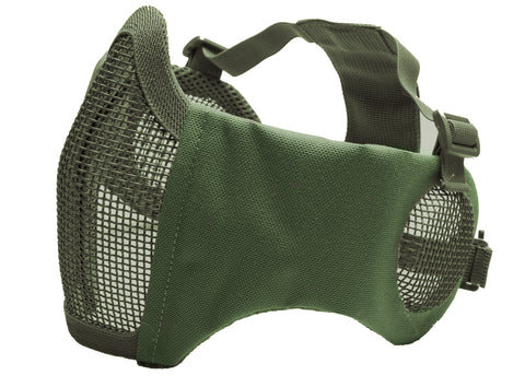 METAL MESH M/ KINDPUDER & ØREBESKYTTELSE - OD GREEN