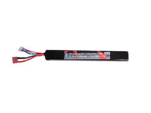 ASG-batteri - 11.1V 1500 mAh 15C LiPo T-stik