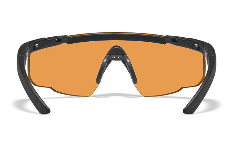 SABER ADVANCED - Mat Sort Stel, Grå/Klar/Klar Orange Linse