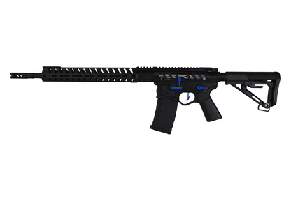 EMG F-1 Skydevåben UDR-15 AR15 2.0 eSilverEdge Sort/Blå RS3 Stock
