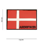 PATCH DANSK FLAG - RØD/HVID - AIRSOFTGEEK