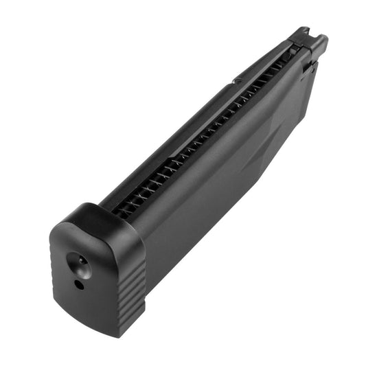 Et stks. Gas Magasin til den populære Gaspistol SSP1 fra Novritsch. Tjek også de mange andre magasiner vi har på lager til hurtig levering. Airsoftgeek.dk tilbyder gratis levering til hele Danmark (Minimum 400 kr) Stort udvalg af Airsoft, Hardball og Softguns til Danmarks billigste priser og omgående levering!