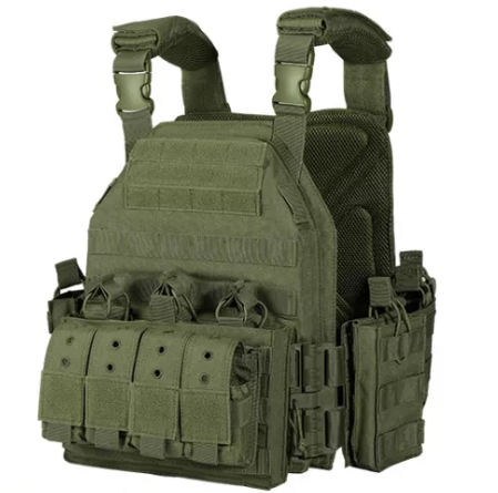 TACTICAL VEST W/ QUICK ARMOR - OD GREEN