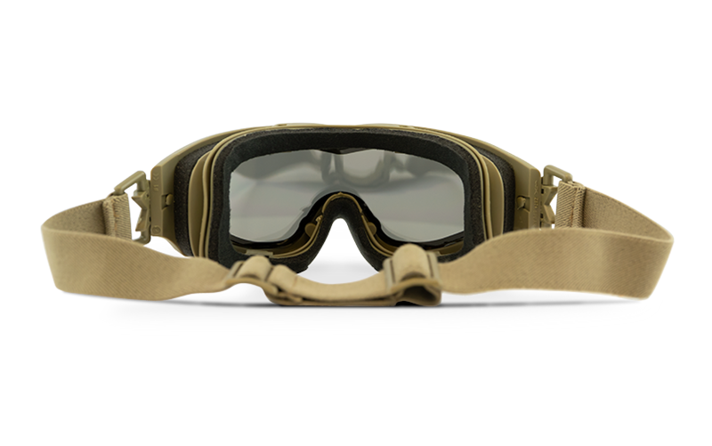 SPEAR DUAL, Matte Sand Color Frame, Grey/Clear/Clear Orange Lens