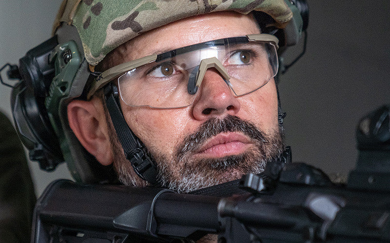 SABER ADVANCED - Matte Sand Color Frame, Grey/Clear/Clear Orange Lens