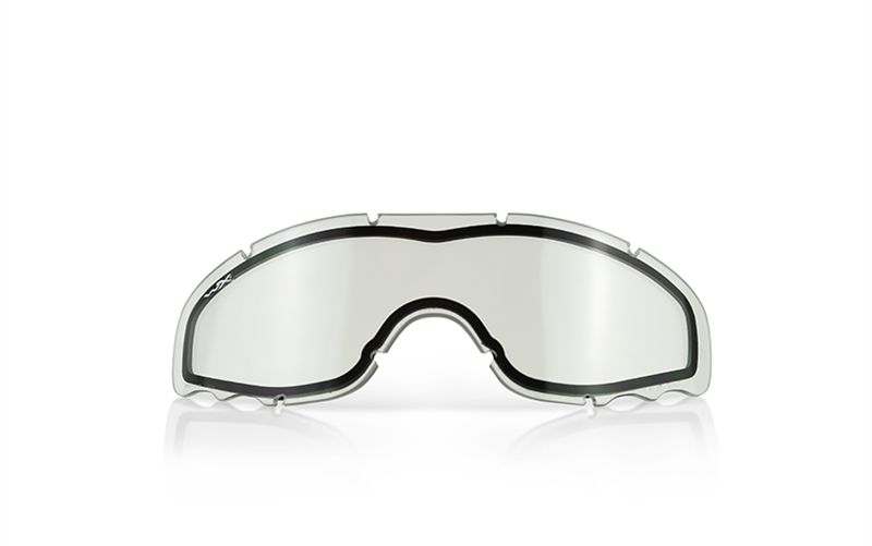 SPEAR DUAL, Matte Sand Color Frame, Grey/Clear/Clear Orange Lens