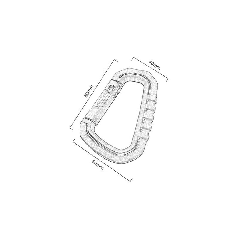Karabinhage 8cm - sort
