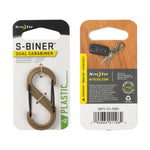 S-BINER® PLASTIK DUAL Karabinhage, TAN - STØRRELSE 2